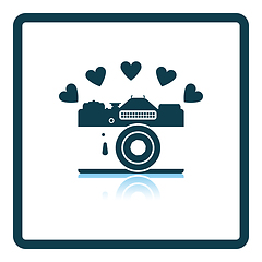 Image showing Camera With Hearts Icon