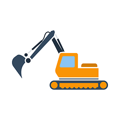 Image showing Icon Of Construction Excavator