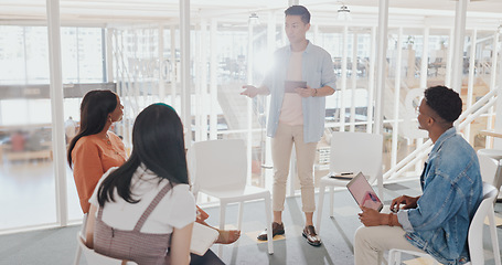 Image showing asian, asian man, audience, brainstorming, business, business meeting, business people, businessman, career, ceo, coach, coaching, collaboration, communication, company, computer, conversation, cowor