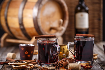 Image showing Glasses of mulled wine