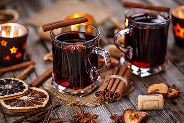 Image showing Hot wine for winter