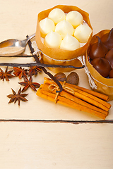 Image showing chocolate vanilla and spices cream cake dessert