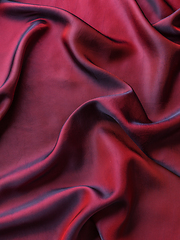 Image showing Elegant red silk or satin