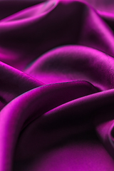 Image showing Purple satin cloth