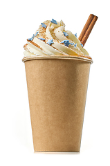 Image showing pumpkin latte in take away cup