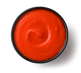 Image showing bowl of red tomato sauce ketchup