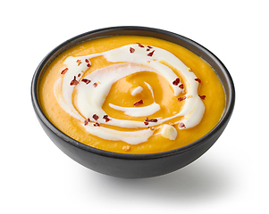 Image showing bowl of vegetable cream soup