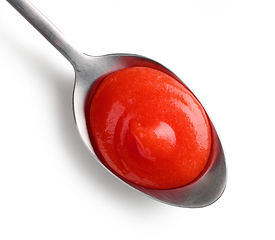 Image showing spoon of tomato puree