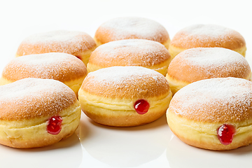 Image showing freshly baked jelly donuts