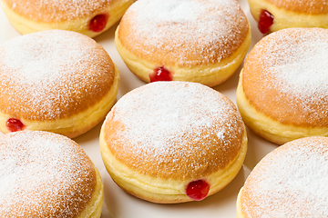 Image showing freshly baked jelly donuts