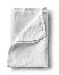 Image showing white folded cotton napkin