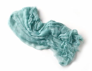 Image showing blue crumpled cotton napkin