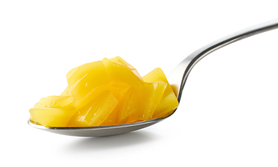 Image showing spoon of canned jackfruit