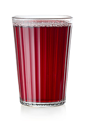 Image showing glass of red grape juice