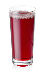 Image showing glass of red grape juice