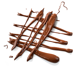 Image showing melted chocolate on white background