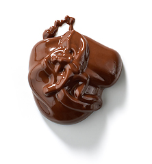 Image showing melted chocolate on white background