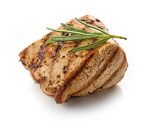 Image showing freshly grilled pork fillet steak 