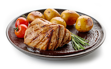 Image showing freshly grilled pork fillet steak 