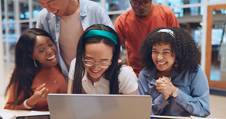 Image showing Business, team and applause for celebration, corporate deal and marketing campaign in modern office. Staff, teamwork and clapping for group project, target achievement and goal for collaboration.