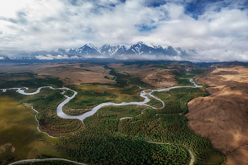 Image showing Kurai steppe and Chuya river