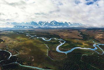 Image showing Kurai steppe and Chuya river