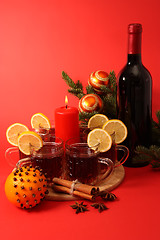 Image showing Mulled wine and spice