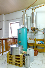 Image showing growing distillery equipment, alcohol distillery