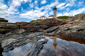 Image showing Beavertail Lighthouse Conacicut Island Jamestown, Rhode Island