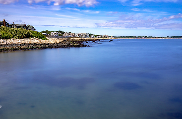 Image showing coastline and waterfront near newport rhode island