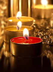 Image showing christmas decoration with candles