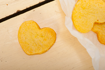 Image showing heart shaped shortbread valentine cookies