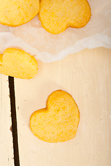 Image showing heart shaped shortbread valentine cookies