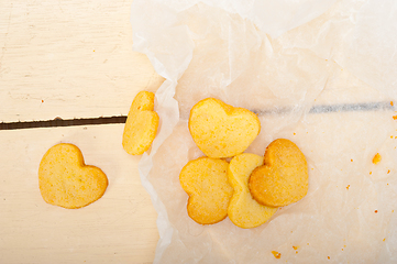 Image showing heart shaped shortbread valentine cookies