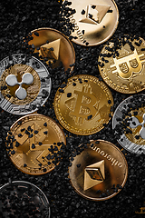 Image showing Set of cryptocurrencies