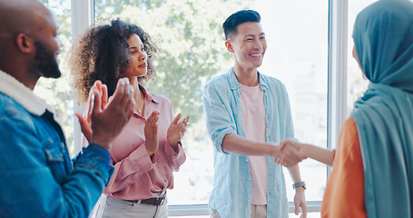 Image showing agreement, applause, asian, business, business deal, business meeting, business people, businessman, career, celebration, coaching, collaboration, commitment, community, company, congratulations, con