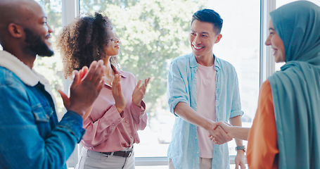 Image showing agreement, applause, asian, business, business deal, business meeting, business people, businessman, career, celebration, coaching, collaboration, commitment, community, company, congratulations, con