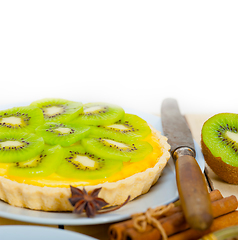 Image showing kiwi  pie tart and spices