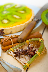 Image showing kiwi  pie tart and spices