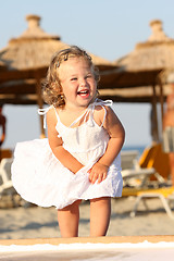 Image showing little girl at beach