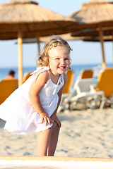 Image showing little girl at beach