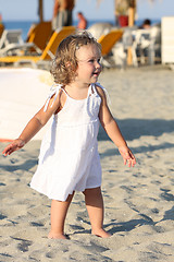 Image showing little girl at beach