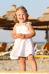 Image showing girl at beach in the sea 