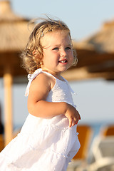 Image showing girl at beach in the sea 