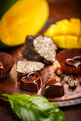 Image showing Gourmet chocolate praline