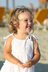 Image showing girl at beach in the sea 