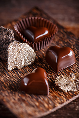 Image showing Dark chocolate praline