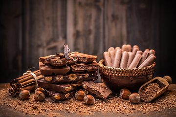 Image showing Different kinds of chocolates