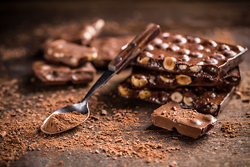 Image showing Chocolate with nuts