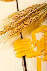 Image showing Italian pasta penne with wheat